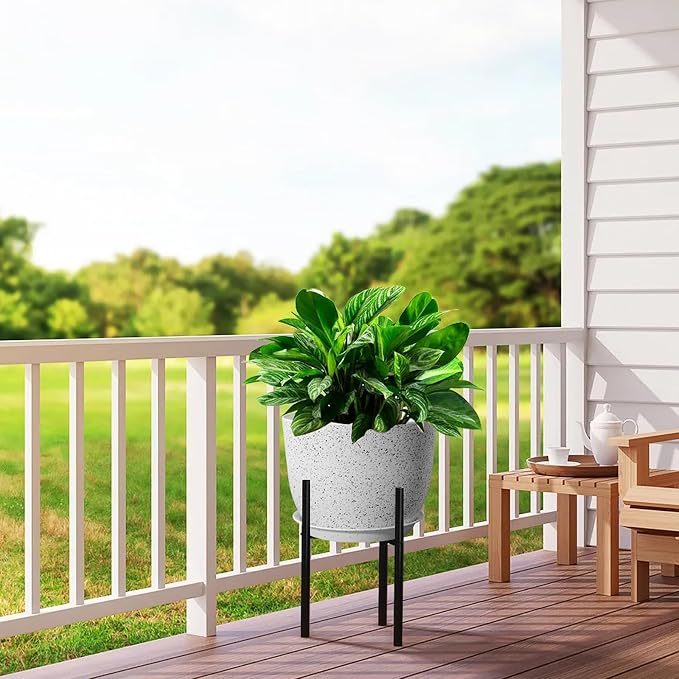 12inch Large Plant Pot, Modern Plastic Planter - Image 5