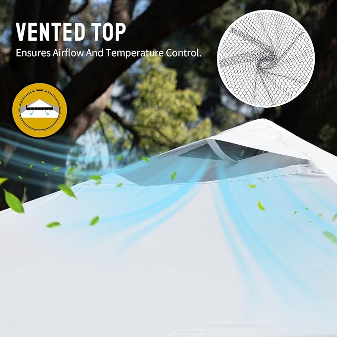 CROWN SHADES 12x12 Pop Up Canopy Outside Canopy, Patented One Push Tent Canopy - Image 5