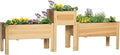 Outsunny Raised Garden Bed Set of 3, Wooden Elevated Planter Box by Outsunny