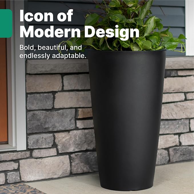 Step2 Tremont Tall Round Tapered Planter, Indoor/Outdoor Plants, Efficient - Image 2