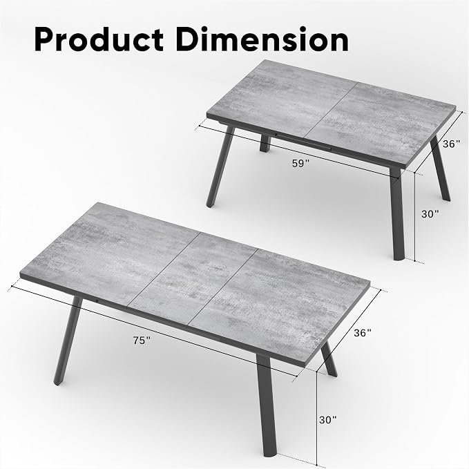 RoyalCraft Patio Expandable Table Dining Set - Image 2