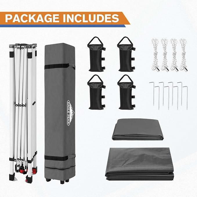 EAGLE PEAK Commercial Canopy 10x10 Pop Up Canopy Tent - Image 9