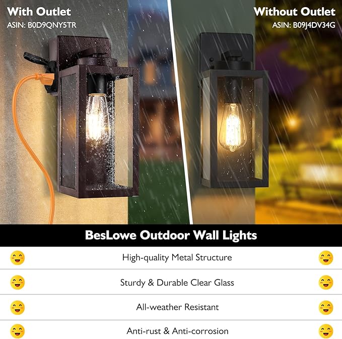 BesLowe 2-Pack Porch Lights - Image 3