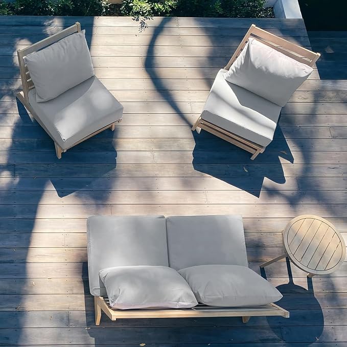 Sundale Outdoor Olefin Deep Seat Cushion Set of 2, Patio Chair Cushion and - Image 6