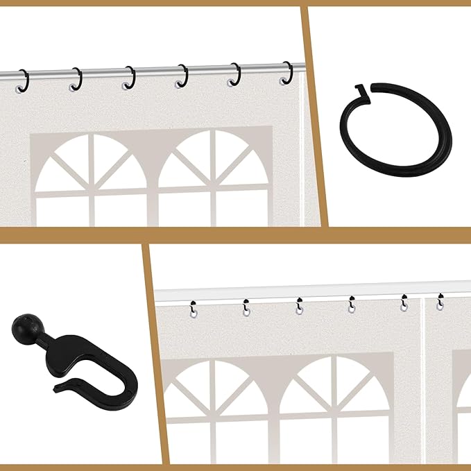 Gazebo Privacy Curtains 10' x 10' - Image 6