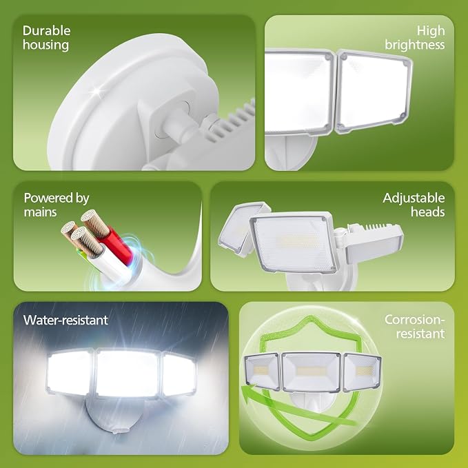 Philips 72W 7400LM LED Flood Lights Outdoor, Switch Controlled Aluminum - Image 2