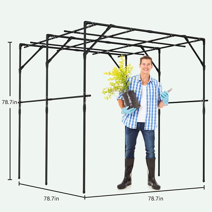 Tall Garden Arch Trellis for Climbing Plants, 79in Tall Metal Plant Support - Image 5