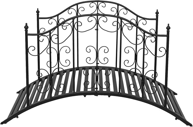 VINGLI Garden Bridge Metal Yard Arch Path Bridge - Image 9