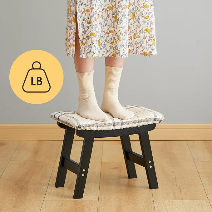 Foot Stool Ottoman Foot Rest Under Desk, Small Stool - Image 5