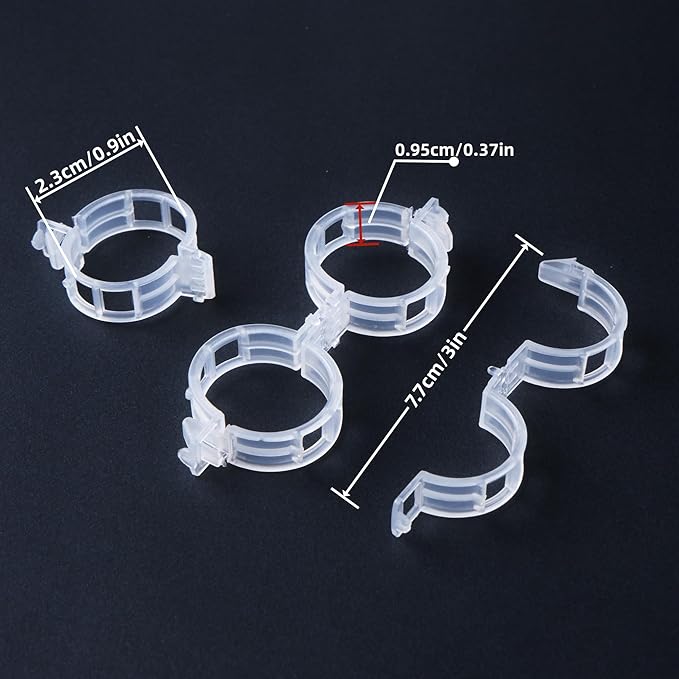 200 Pcs Plant Support Clips, Plastic Clips - Image 2
