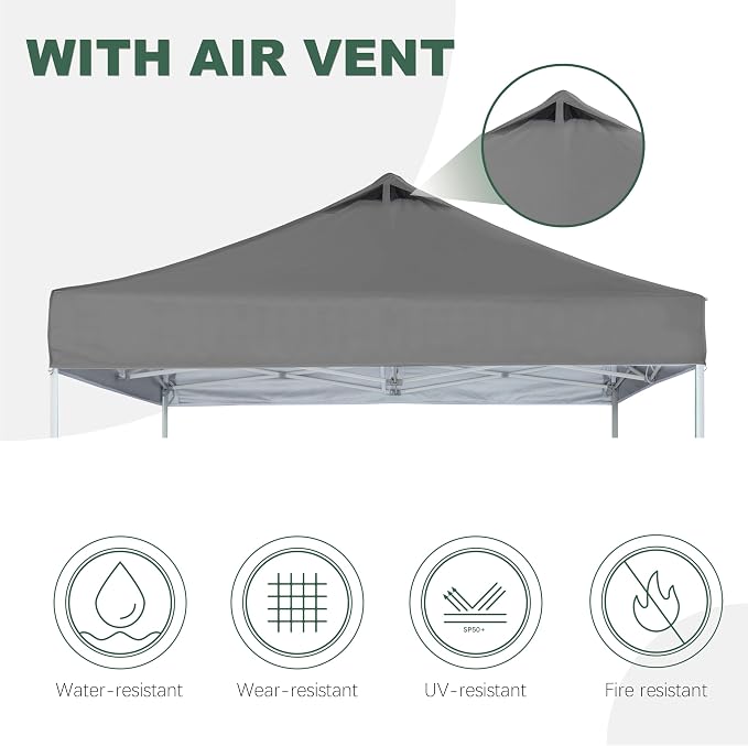 Dark Grey Commercial Replacement Canopy Top - Image 4