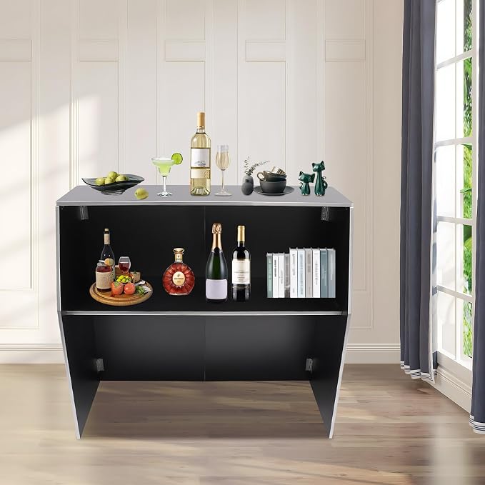 43''*48''*20'' Portable Event Bar, Folding Party Counter Mobile Drink Table - Image 2