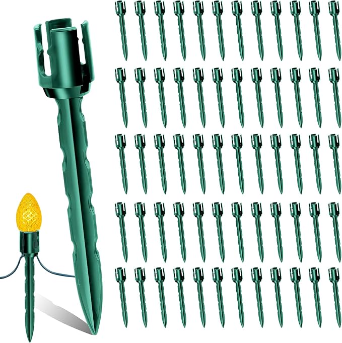 60 Pcs 5 Inch Christmas Light Stakes Universal Yard Lawn Holiday Light Stakes by Unknown