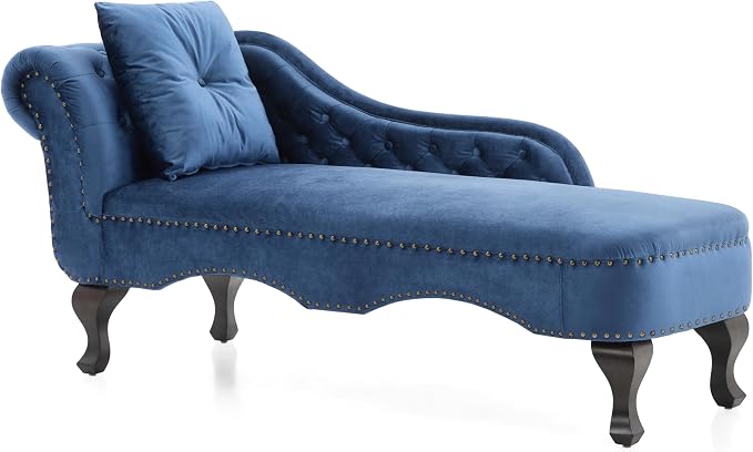 Merax 62'' Velvet Chaise Lounge Indoor - Image 7