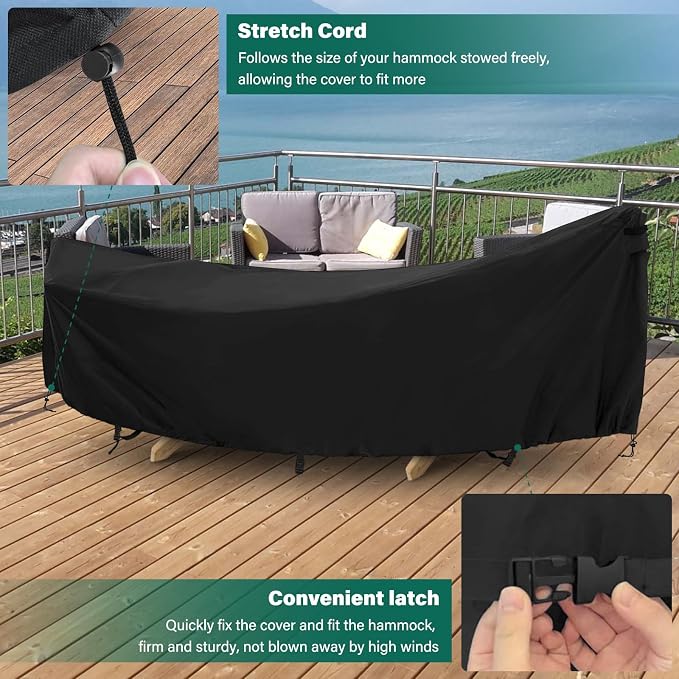 AKEfit Hammock Cover, 400D Upgraded Waterproof Hammock Cover - Image 5
