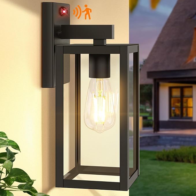 BesLowe Upgraded Motion Sensor Outdoor Wall Light, 13” Dusk to Dawn Porch Light by BringYouBrightFuture