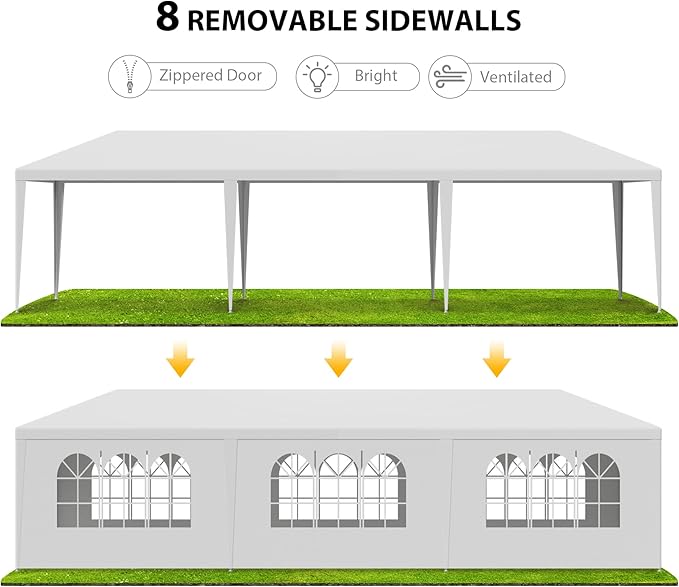 Smartxchoices 10' x 30' Outdoor Waterproof Gazebo Canopy Tent - Image 2