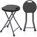 GYMAX Folding Stool, 18in Portable Collapsible Bar Stool by GYMAX