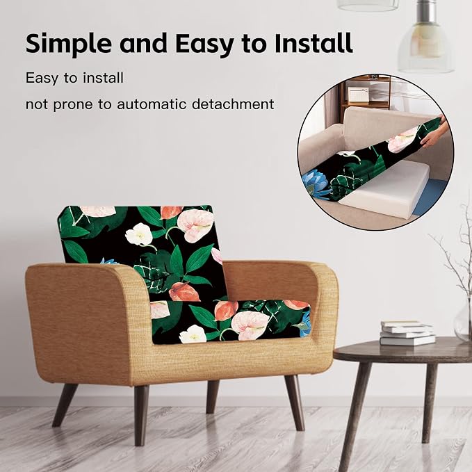 8Pcs Patio Cushion Covers, Outdoor Cushions Covers, Stretch Cushion Covers - Image 5