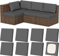 8Pcs Stretch Patio Cushion Covers, Outdoor Couch & Sofa Replacement Slipcovers by VORSHAPE