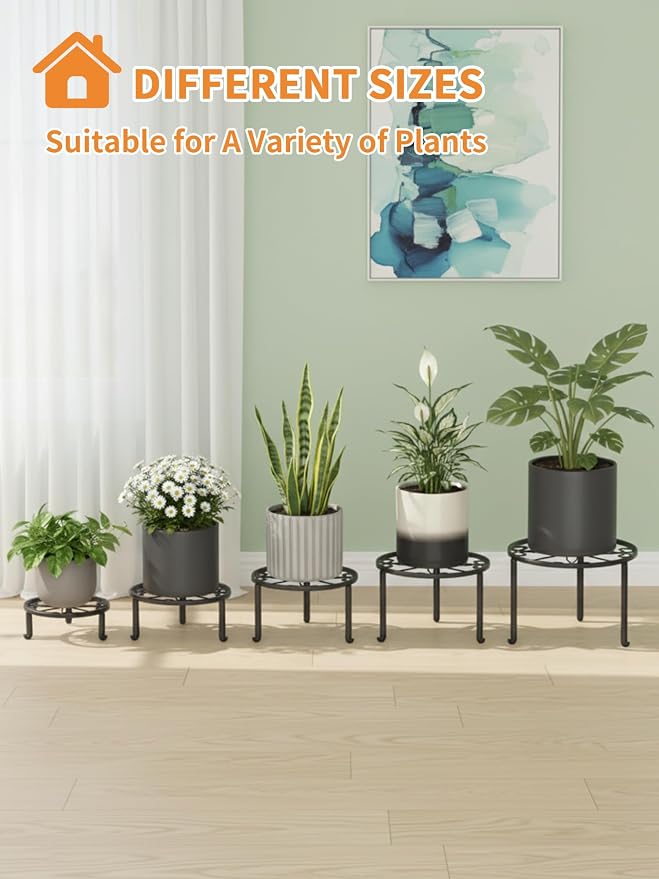5 Pack Metal Plant Stand Heavy Duty Metal Plant Shelf - Image 7
