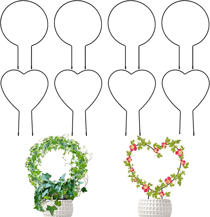 Lyellfe 8 Pack Garden Trellis for Climbing Plants, Iron Plant Trellis, Climbing by Lyellfe