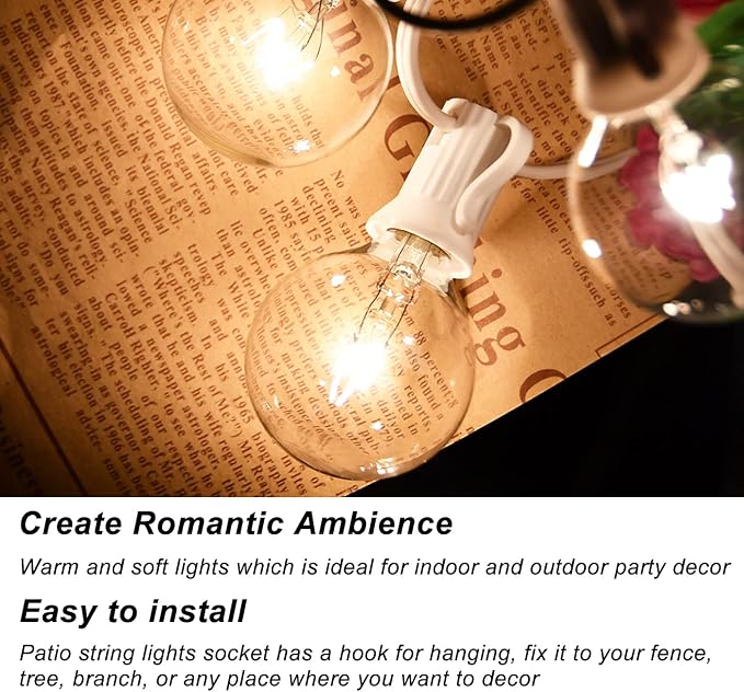 Abeja Outdoor String Light G40-100Ft - Image 4