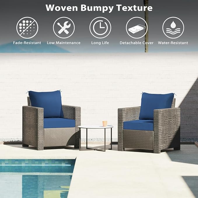Sundale Outdoor Olefin Deep Seat Cushion, Patio Chair Cushion and Pillow - Image 7