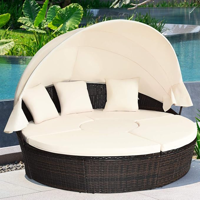 Tangkula Patio Round Daybed - Image 3