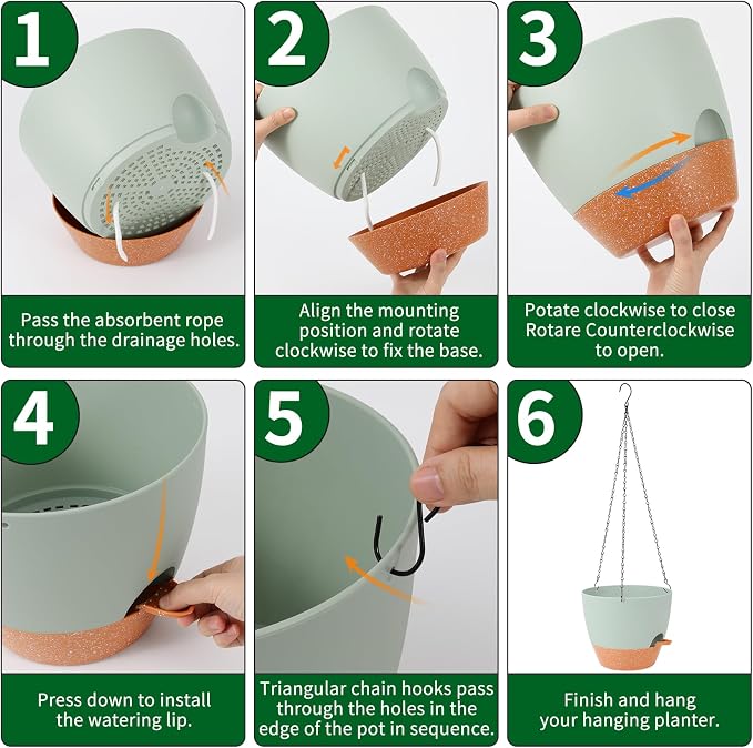 GARDIFE Hanging Planter, 10 inch Hanging planters - Image 3