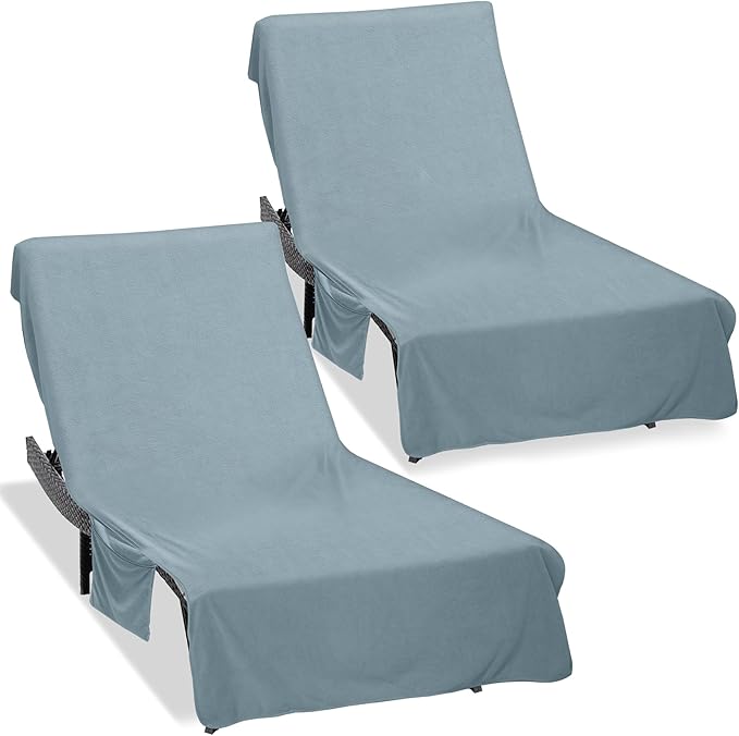Super Soft & Thick Lounge Chair Towel Cover, Beach Chair Cover by Ruikyhom