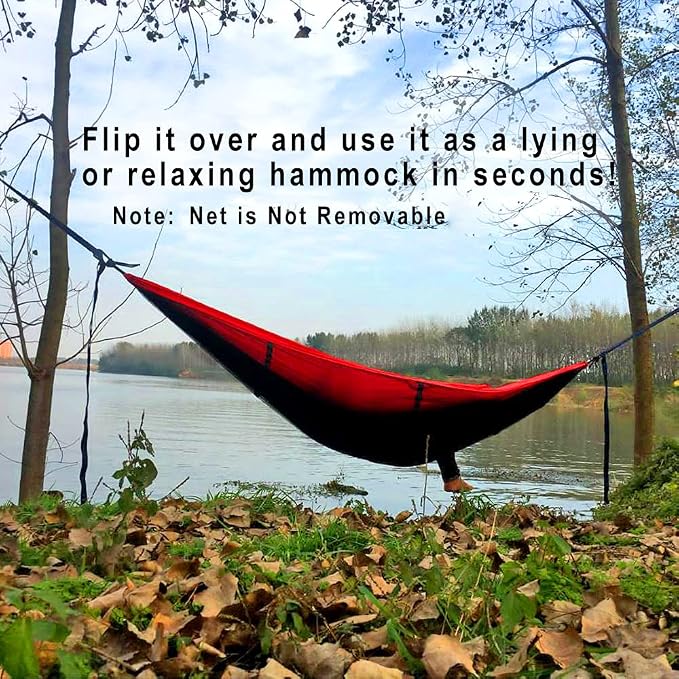 Sunyear Camping Hammock, Portable Single & Double Hammock - Image 6