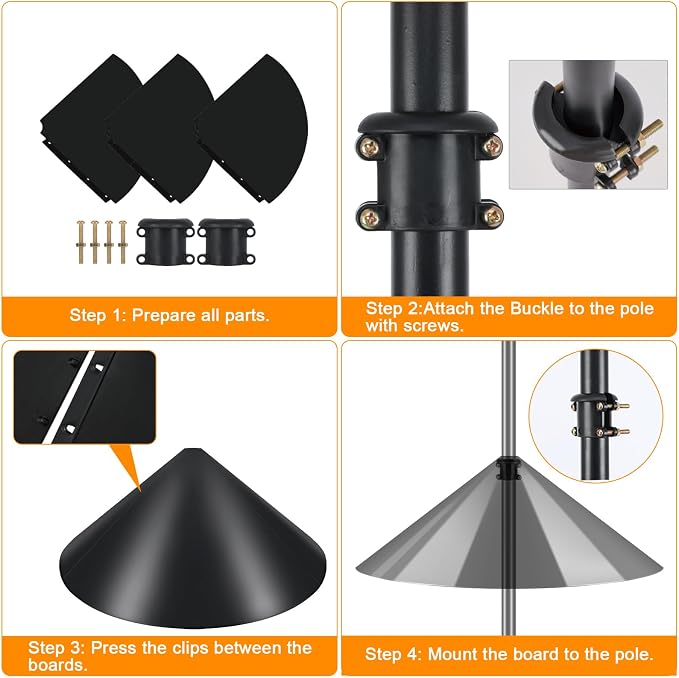 FEED GARDEN 4-Hook Squirrel-Proof Bird Feeder Pole - Image 8
