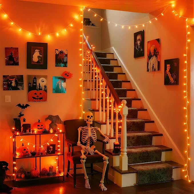 JMEXSUSS 150LED Orange Halloween Lights Indoor Outdoor, Connectable Christmas - Image 4
