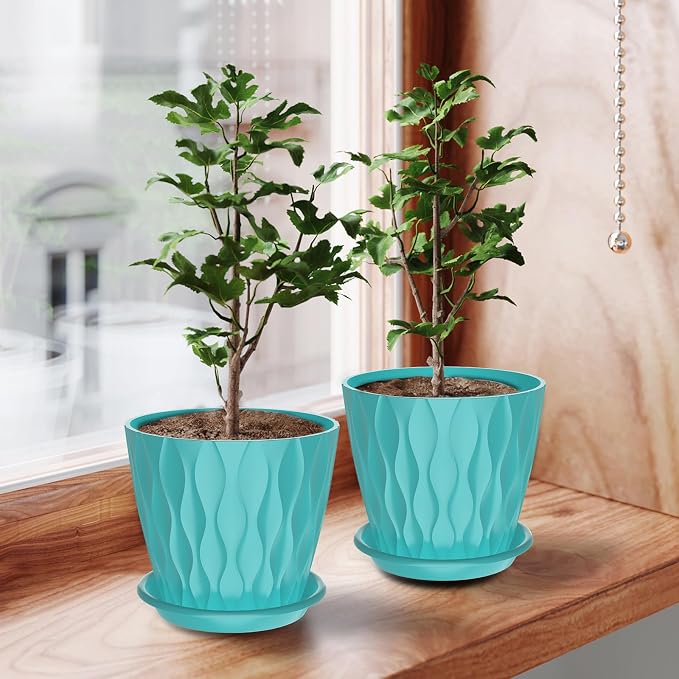 6 Pack 6 Inch Indoor Plant Pots - Image 8