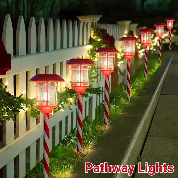 Dynaming 6 Pack Dual Use Solar Christmas Path Lights Outdoor, Hanging Lantern - Image 3