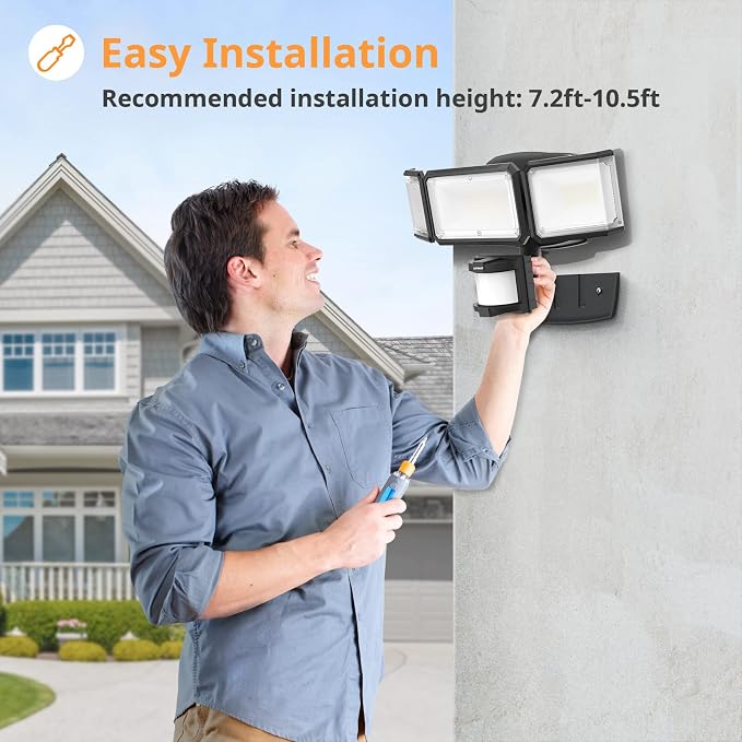 LEPOWER Battery Powered LED Flood Light Outdoor, 1500LM Motion Sensor Security - Image 8