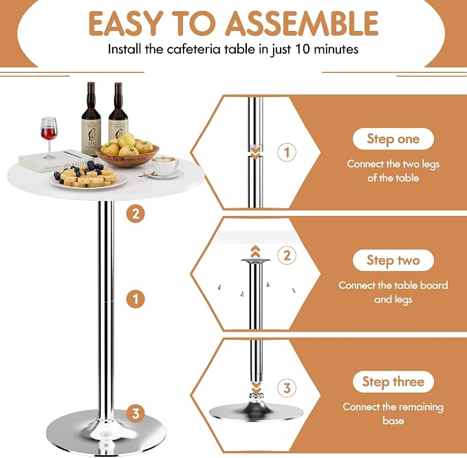 Shahoo Round Bar Table, Cocktail Table - Image 4