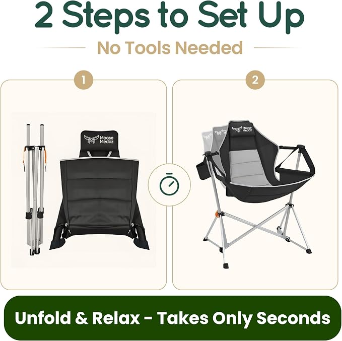 Hammock Camping Chair – Folding Swing Chair - Image 5