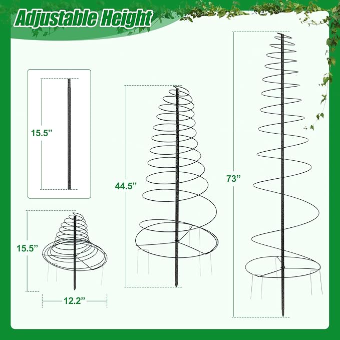 Trellis for Climbing Plants Outdoor, Plants Trellis 73 inch Support Metal - Image 2