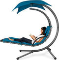 Best Choice Products Outdoor Hanging Curved Steel Chaise Lounge Chair Swing by BestChoiceProducts