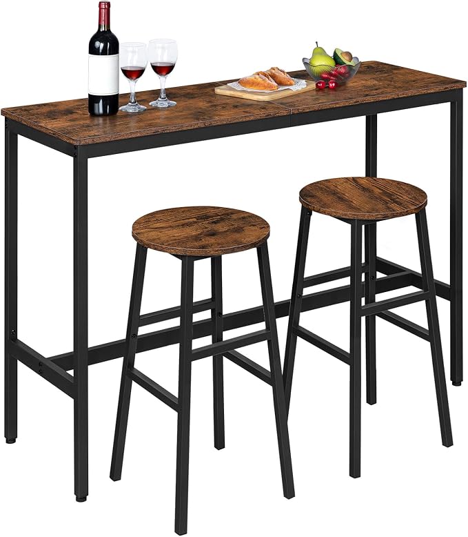 Bar Stools, 28 Inch Kitchen Breakfast Bar Chairs, Industrial Bar Stools - Image 8