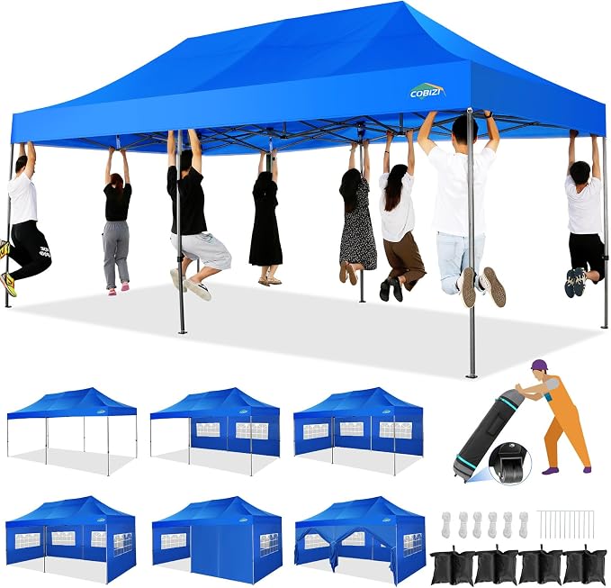 COBIZI 10x20 Heavy Duty Pop up Canopy Tent by COBIZI