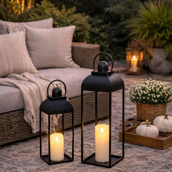 25'' 19'' Lanterns Decorative Outdoor Indoor, Christmas Lantern - Image 7