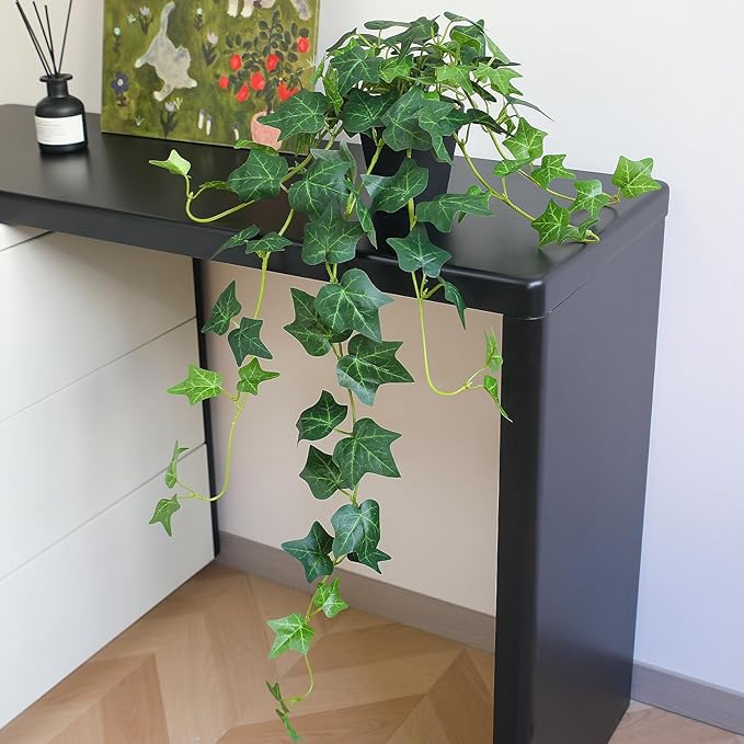 Fake English Ivy Plants in Pots Set of 2 – Realistic Artificial Ivy Greenery - Image 4