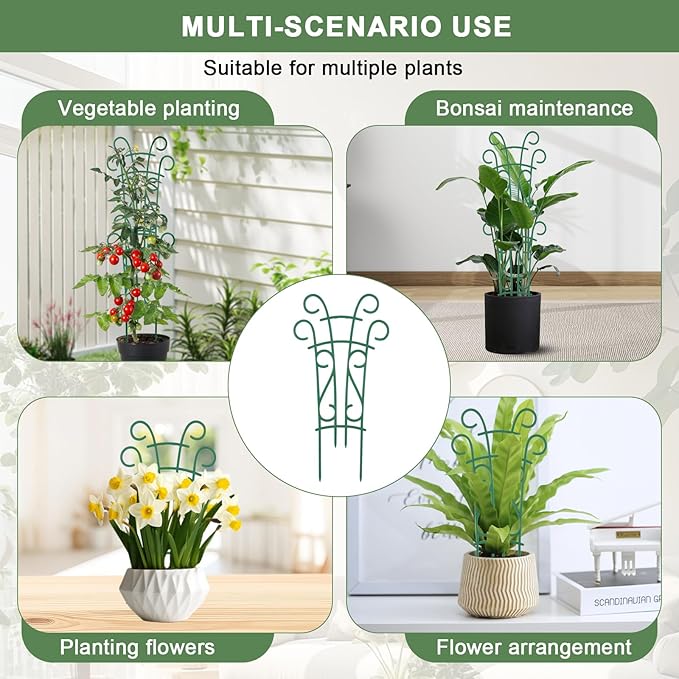 6 Pack Indoor Plant Trellis for Potted Plants, Stackable Garden Trellis for - Image 6