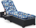 Outdoor Chaise Lounge Chair Cushion, Waterproof Non-Slip Patio Chaise Lounge by Tycdiose