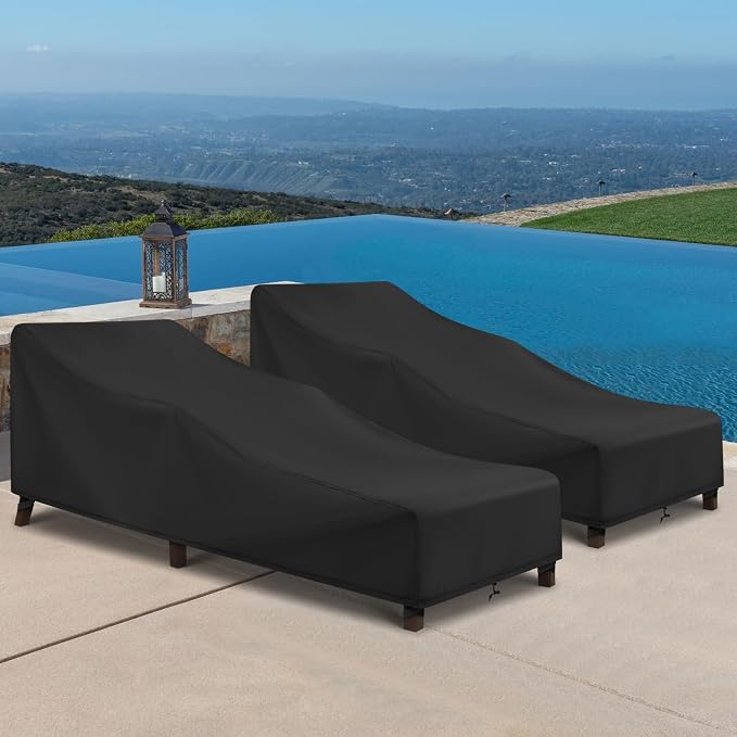 SunPatio Chaise Lounge Covers Outdoor Waterproof, 2 Pack Patio Lounge Chair - Image 8