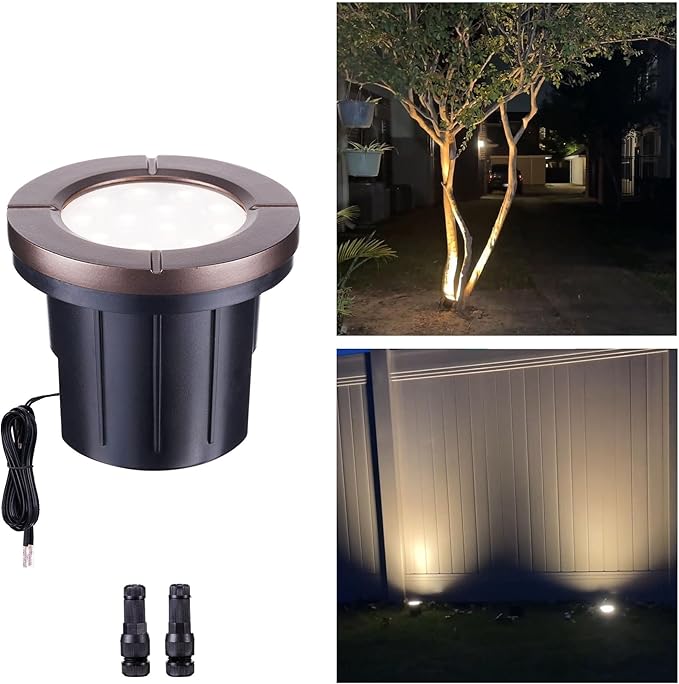 Landscape Well Lights, LED Low Voltage Ground Lights Outdoor, 12V IP67 by Varmtalys