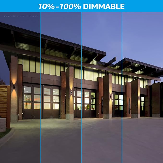 LEONLITE Dimmable LED Up Down Wall Light, CRI 90+, IP65 Waterproof, 10%-100% - Image 2